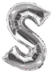 Letters A to Z Silver Foil Balloon - 14" in and 34" in each. (Choose your size and your letter)