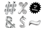 Symbol in Silver 34" (Choose your Symbol) #, @, ?, &