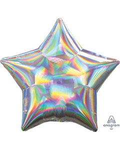 2 Iridescent Star Shaped Foil Balloon 18" Package (Choose your color)