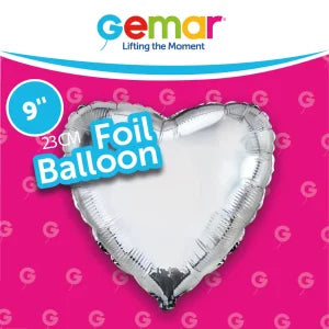 Silver Heart Gemar Single Pack 4" 9" 18" 32" (Choose your Size)