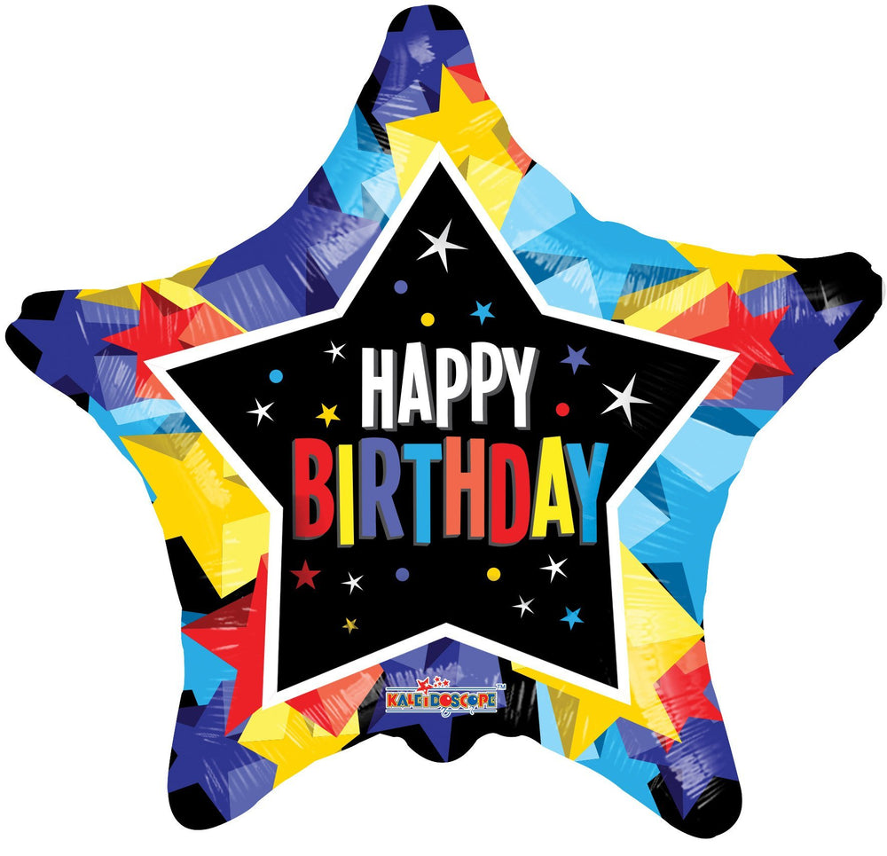 Stars Birthday Foil Balloon - 18" in.