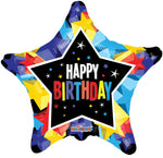 Stars Birthday Foil Balloon - 18" in.