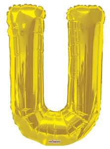 Letters A to Z Gold Foil Balloon - 14" in and 34" in (Choose Size And Letter)