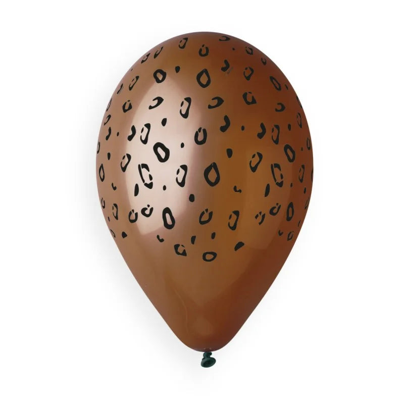 Cheetah Printed Balloon GS110-417 Brown | 50 balloons per package of 12'' each