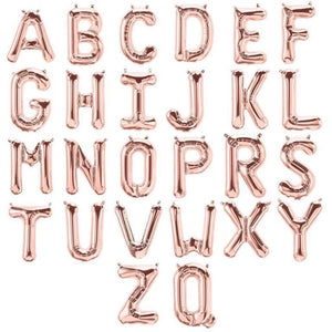 Letters A to Z Rose Gold Foil Balloon - 14" in and 34" in (Choose Size And Letter)