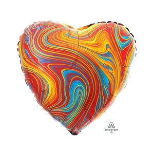 Marble Heart 18" Foil Balloon (choose your color)