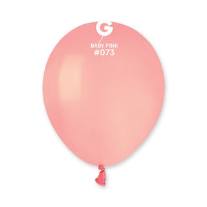 Solid Balloon Baby Pink A50-073  | 100 balloons per package of 5'' each