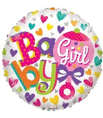 18" Baby Girl Rattle Foil Balloon Foil Balloon