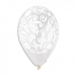 Brocade Crystal - White GS110-362 | 50 balloons per package of 12''