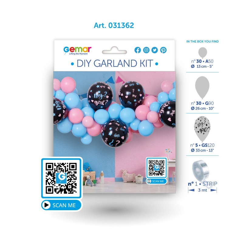 DIY GARLAND KIT GENDER REVEAL 031362