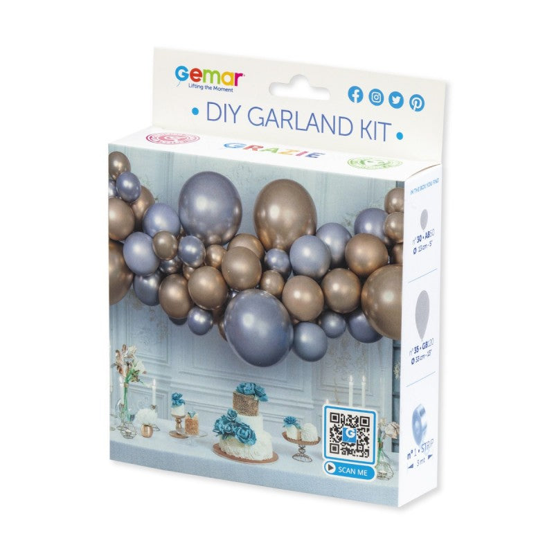 DIY GARLAND KIT SHINY GOLD & SHINY SILVER 031386