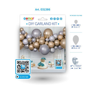 DIY GARLAND KIT SHINY GOLD & SHINY SILVER 031386