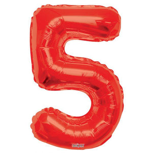 Numbers 0 to 9 Red Foil Balloon 34" in each (Choose your number)