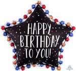 Happy Birthday to you Satin Star Foil Anagram SuperShape