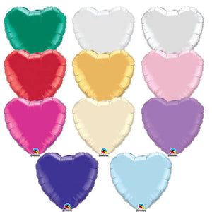 2 Heart Shaped Foil Balloon 18" in (Choose your color)