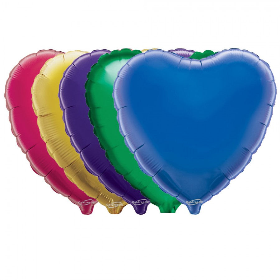 5 Heart Shaped Foil Balloon 9" Package(Choose your color)