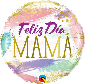 Feliz Dia Mama Color Swashes 18”