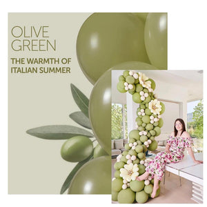 Solid Balloon Green Olive G150-098 | 25 balloons per package of 19'' each