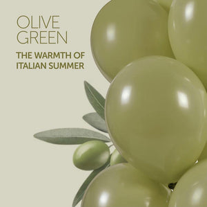 Solid Balloon Green Olive G110-098 | 50 balloons per package of 12'' each