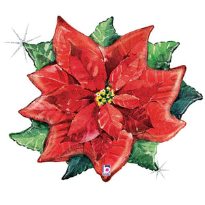 Sparkling Christmas Poinsettia 34"