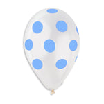 Polka Solid Balloon Clear-Light Blue GS110-157 | 50 balloons per package of 12'' each