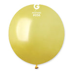 Metallic Balloon Baby Yellow GM150-056 | 25 balloons per package of 19'' each | Gemar Balloons USA