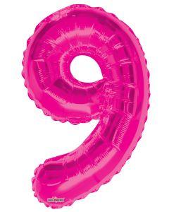 Numbers 0 to 9 Hot Pink Foil Balloon 14" in and 34" in each (Choose your size and your number)