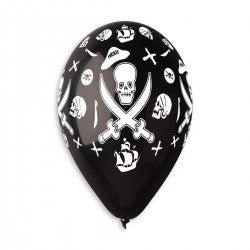 Pirate Red-Black GS110-143 | 50 balloons per package of 12'' each