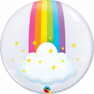 Deco Bubble Rainbow Clouds 24"