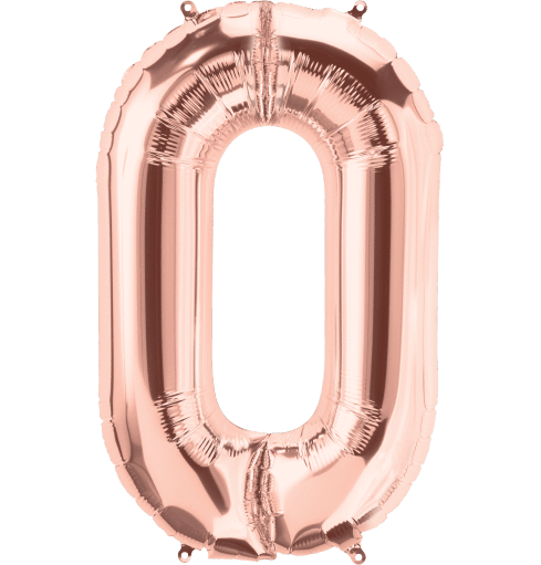 Numbers 0 to 9 Rose Gold Foil Balloon 14" in and 34" in each. (Choose your size and number)