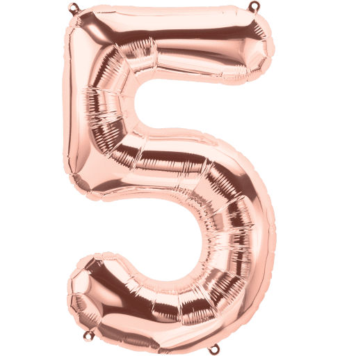 Numbers 0 to 9 Rose Gold Foil Balloon 14" in and 34" in each. (Choose your size and number)