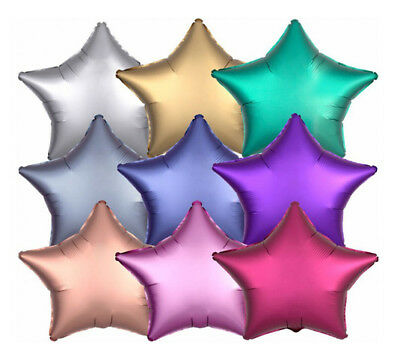 2 Satin Star Shaped Foil Balloon 18" Package (Choose your color)