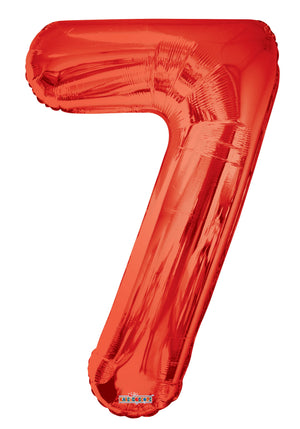 Numbers 0 to 9 Red Foil Balloon 34" in each (Choose your number)