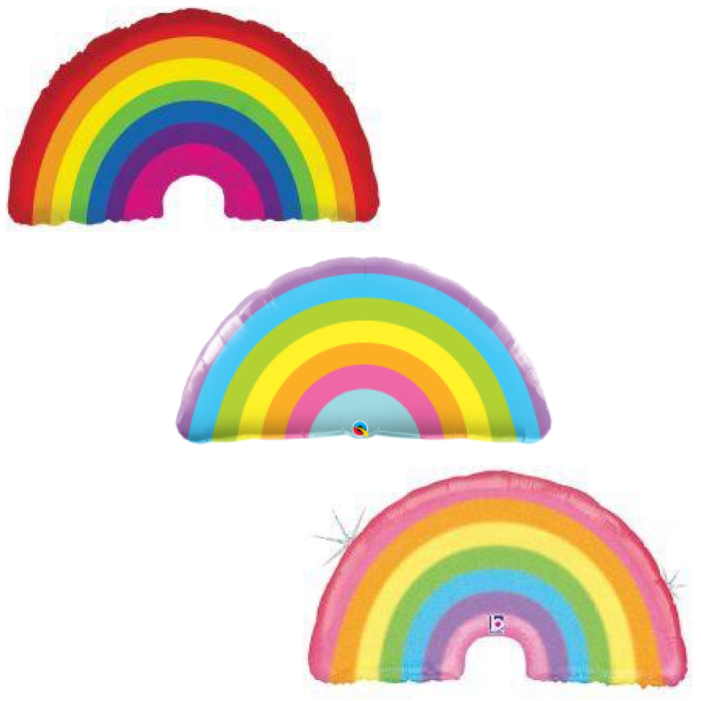 Rainbow Shaped Foil Balloon - 36" in each (Choose your color)