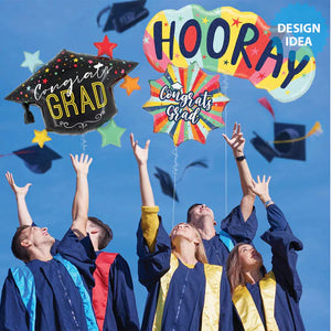 Colorful Grad Cap 40"